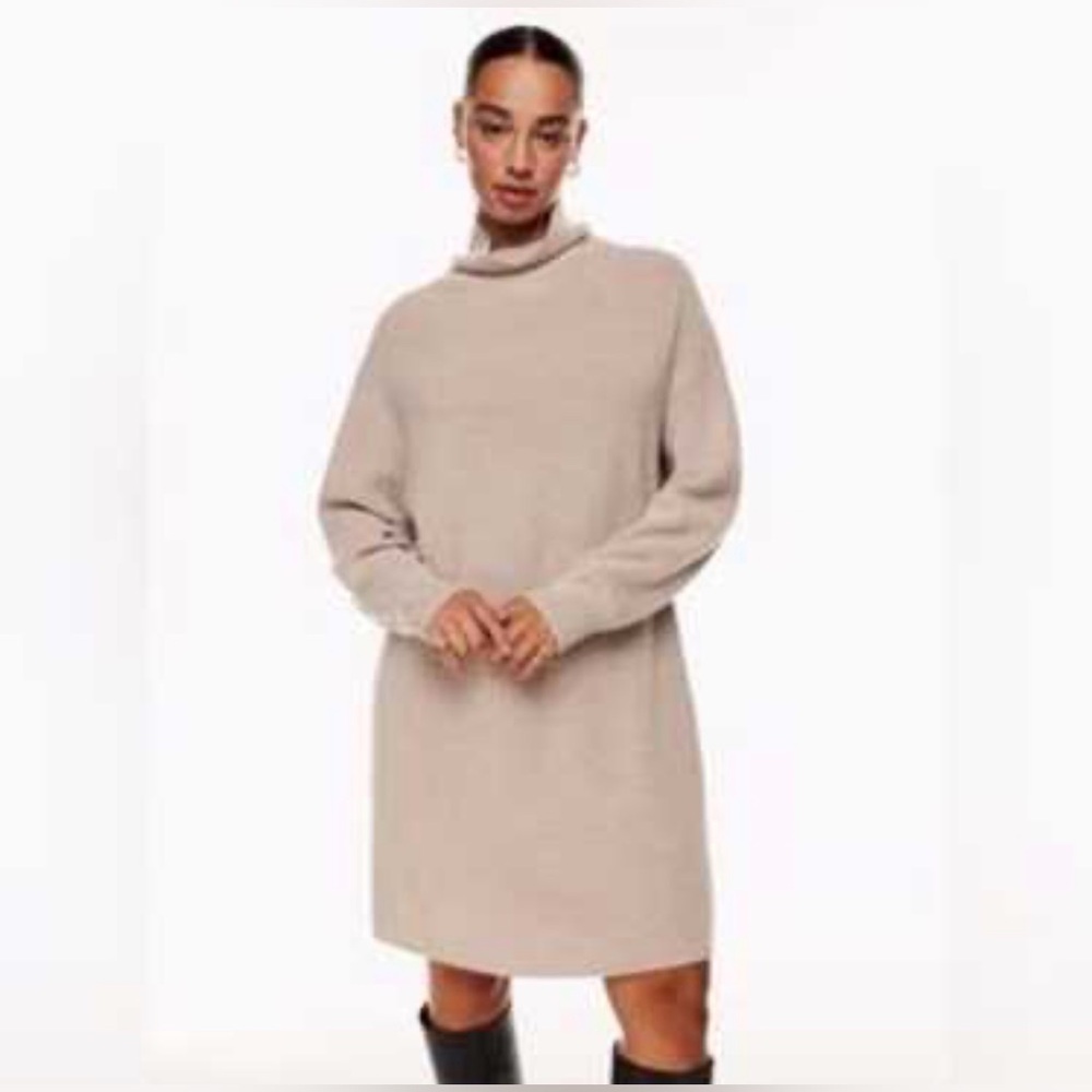 BABATON Cream Turtleneck Sweater Dress - Picture 2 of 7
